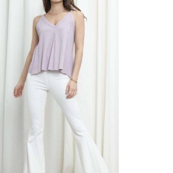NWT Newbury Kustom White Jeans, Elastic Waist, size small flare legs bell bottom - Picture 1 of 13